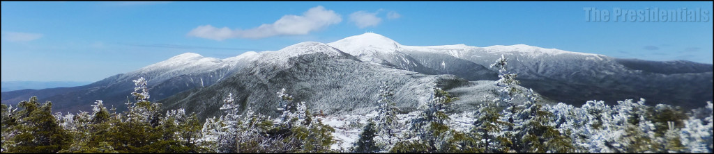 The Presidential Mountain Range viewed from Mt. Pierce