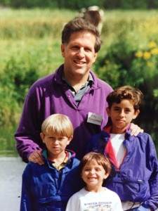 Eric Kampmann with his three sons, Alex, Peter, and Arthur