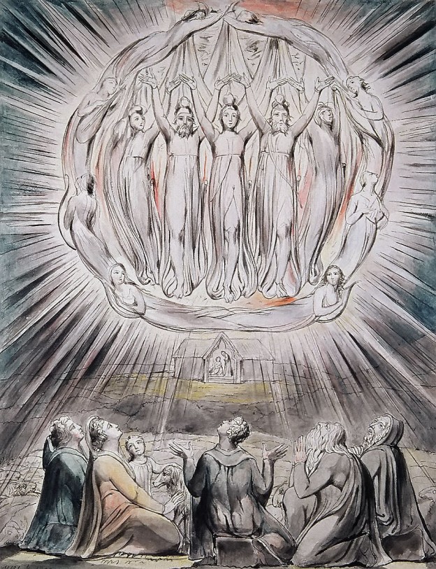 The Annunciation to the Shepherds by William Blake (1809) from Milton's "On the Morning of Christ's Nativity"